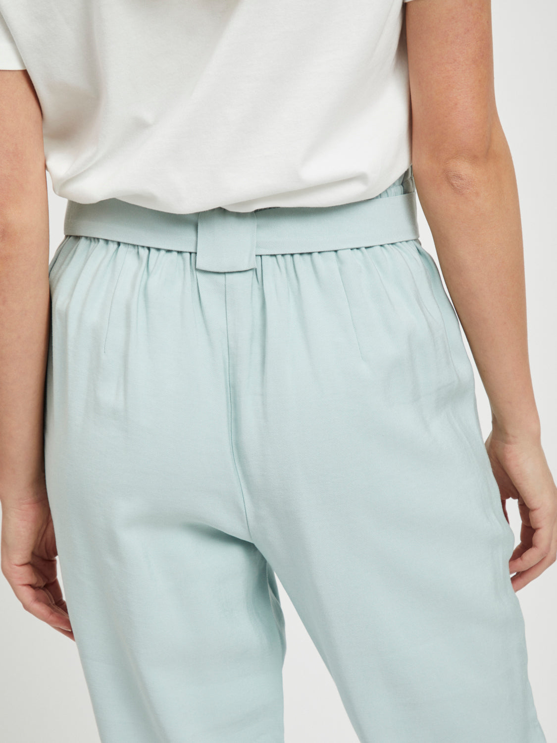 Lukki Paper Bag Trousers - Blue Haze