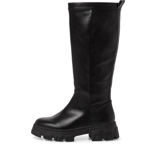 Chunky Sole Tall Boot - Black