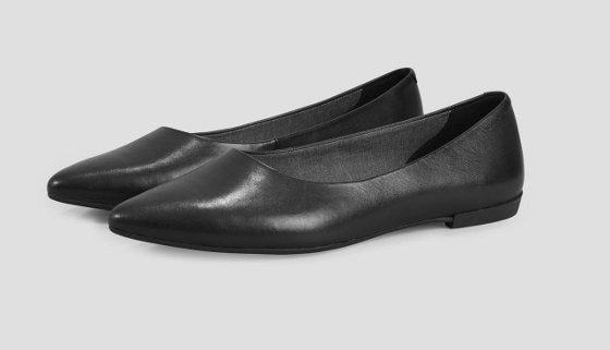 Vagabond Aya Leather Ballet Flat - Black