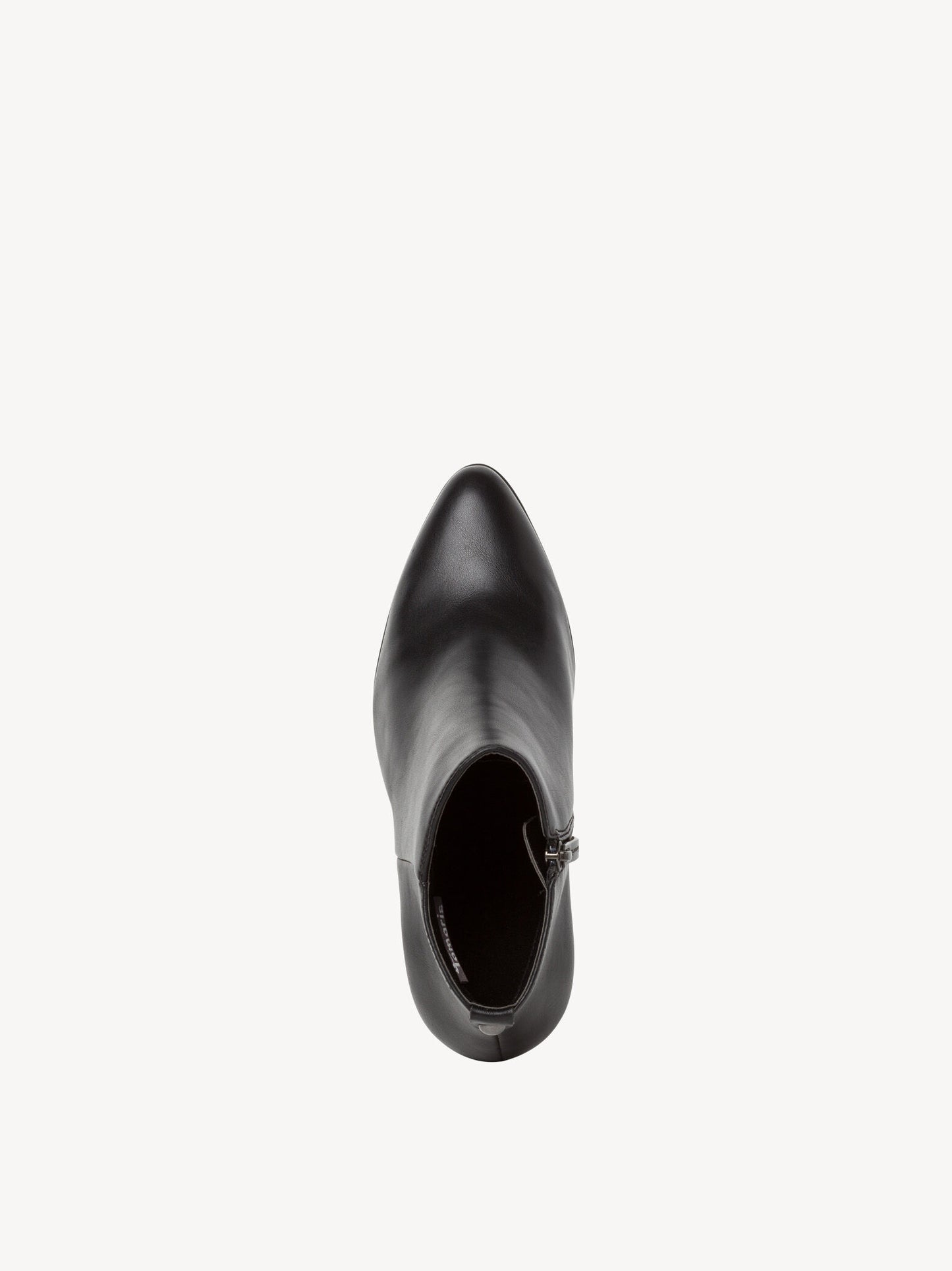 Vegan Leather Heeled Ankle Boots - Black