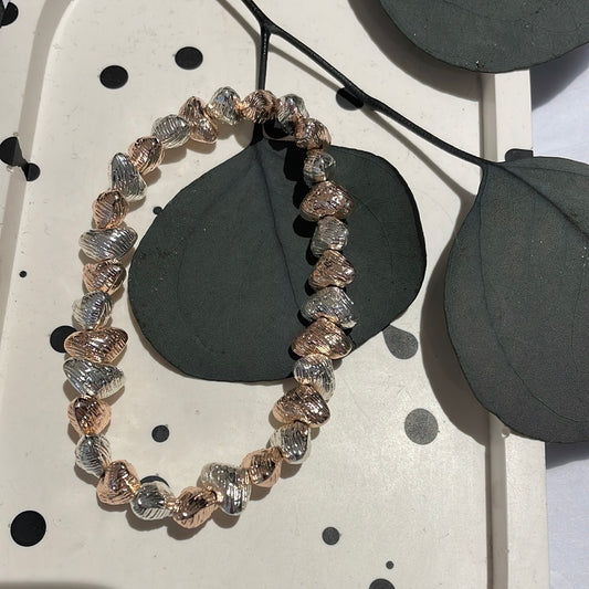 Small Heart Bracelet - Rose Gold Silver