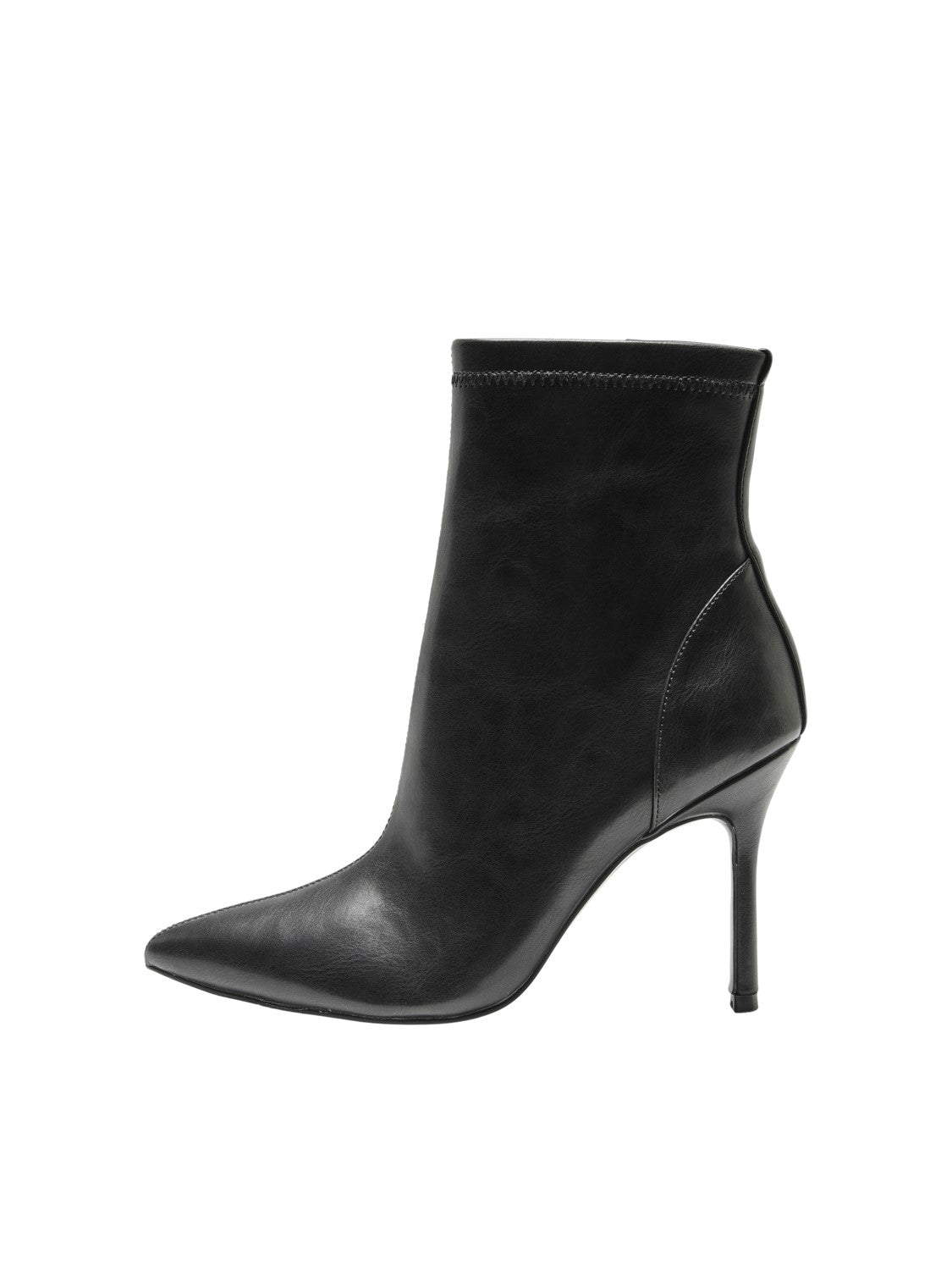 Cali PU Heeled Boots - Black