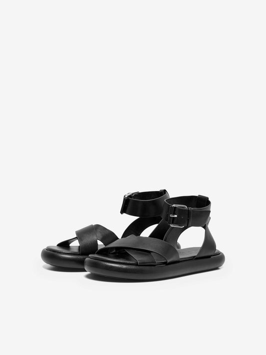 Montana PU Sandals - Black