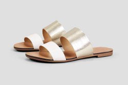 Vagabond Tia Sandals - Gold/White